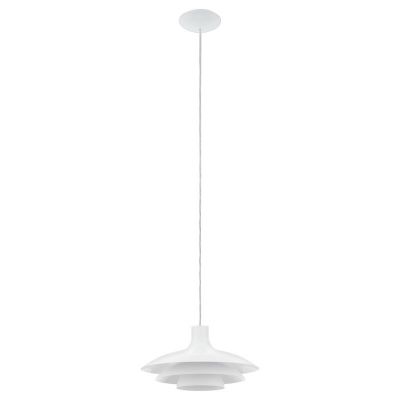 Witte hanglamp staal, Cathalina