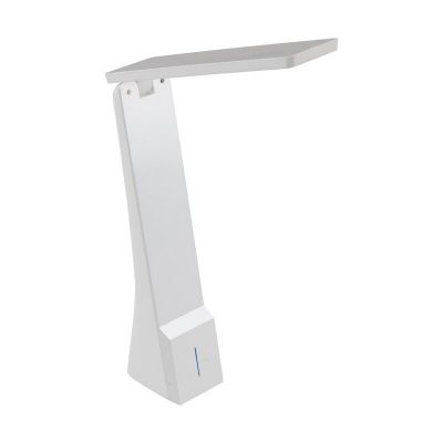 Witte moderne bureaulamp kunststof, Chama, 1W, white switch LED, met touchdimmer
