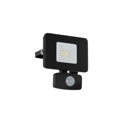 Zwarte buiten wandlamp met bewegingssensor aluminium, Joey, IP44