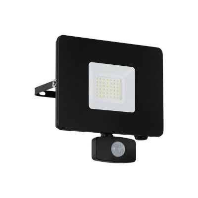 Zwarte buiten wandlamp met bewegingssensor aluminium, Joey, IP44