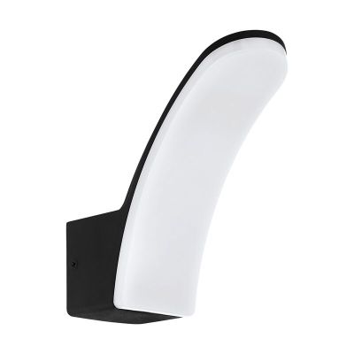 Zwarte moderne buitenlamp, Oskar, aluminium, 11w 3000K (warm wit) LED