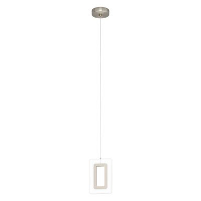 Nikkelen hanglamp kunststof, Niels, 5W, 3000K LED