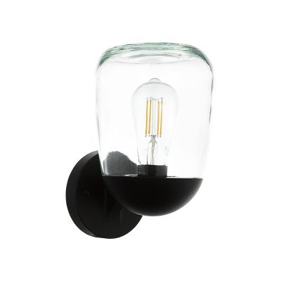 Zwarte moderne buitenlamp, Kerwin, aluminium, IP44