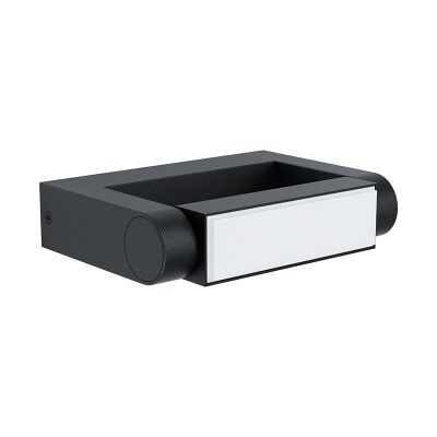 Zwarte moderne buitenlamp, Kawa, aluminium, IP44