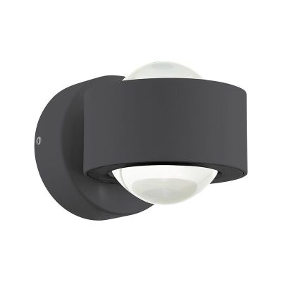 Antraciete moderne buitenlamp aluminium, Lyn, 2W, 3000K LED, IP44