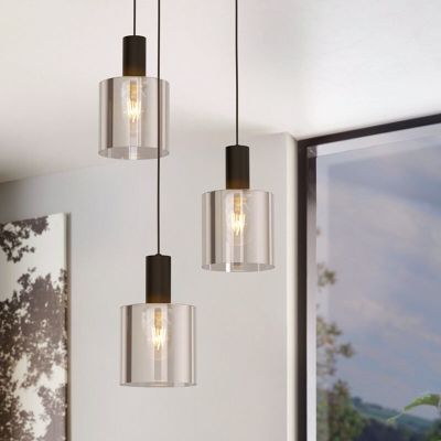 Moderne hanglamp rookglas, Paulina