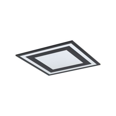 Zwarte moderne plafonniere, Tirzah, aluminium, 24w 4000K (wit) LED