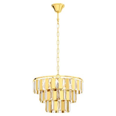 Gele design hanglamp kristal, Nikay
