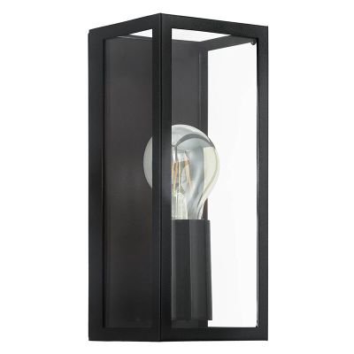 Zwarte moderne badkamer wandlamp glas, Amadou, IP44