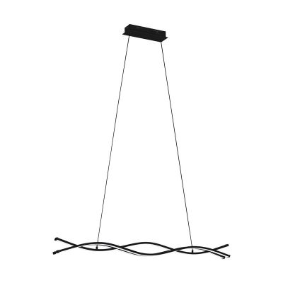 Zwarte moderne hanglamp staal, Arantxa, 36W, 3000K LED