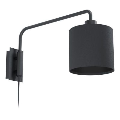 Zwarte moderne wandlamp, Vanita, staal