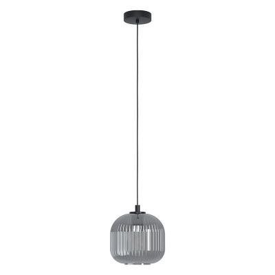 Zwarte retro hanglamp glas, Elvera