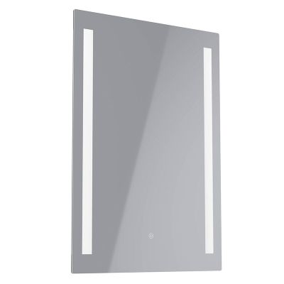 Grijze moderne spiegel met verlichting glas, Bibi, 6,1W, 4000K LED, IP44, met schakelaar