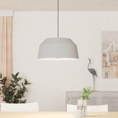 Grijze landelijke hanglamp aluminium, Teddie