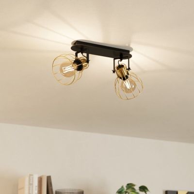 Gouden industriële plafondspot aluminium, Tjarda