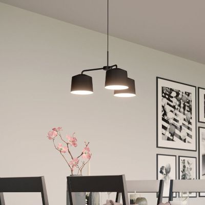 Zwarte industriële hanglamp aluminium, Vinod