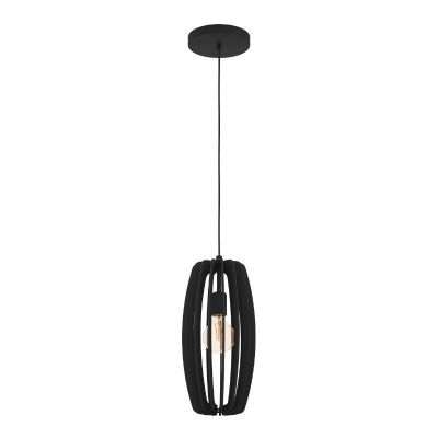 Houten hanglamp zwart, Wilko
