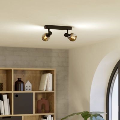 Koperen moderne plafondspot glas, Castellazo