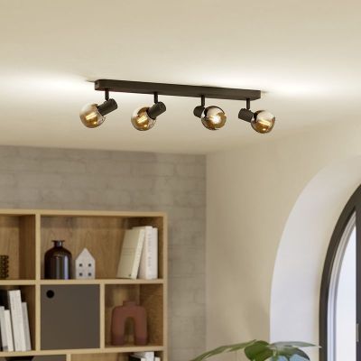 Koperen moderne plafondspot glas, Castellazo