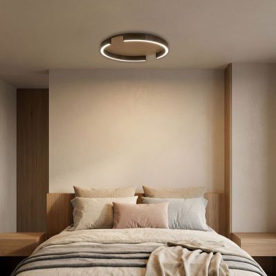 Bronzen moderne plafonnière aluminium, Copertino, 23W, white switch LED, 3-staps dimbaar