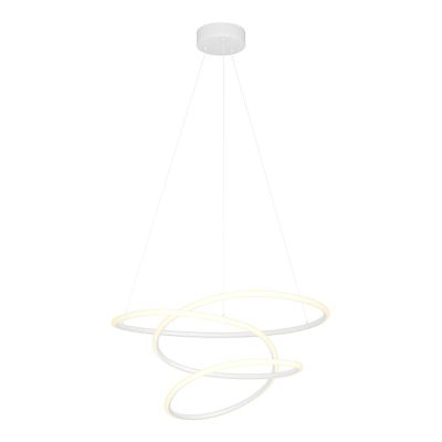 Witte design hanglamp aluminium, Racale, 24W, white switch LED