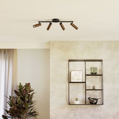 Bronzen moderne plafondspot staal, Valproto, 5W, white switch LED