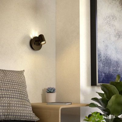 Bronzen moderne wandspot staal, Montemurro, 3,7W, 3000K LED, met schakelaar