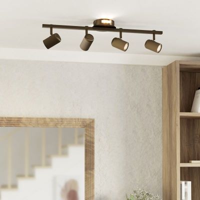 Bronzen moderne plafondspot staal, Montemurro, 3,7W, white switch LED