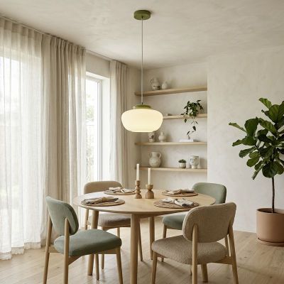 Witte retro hanglamp glas, Berardelli