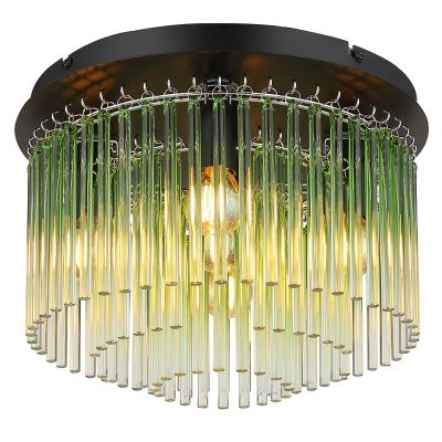 Groene design plafondlamp glas, Genelva