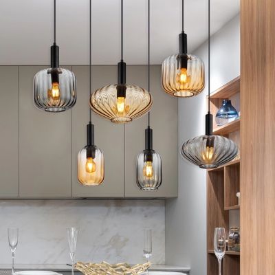 Design eettafel hanglamp rookglas, Marjolein