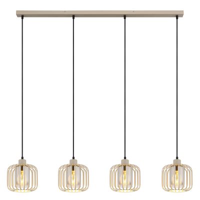 Beige industriële eettafel hanglamp metaal, Jolanda