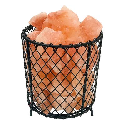 Oranje zoutlamp Mersa, 17 cm