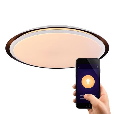 Moderne smart plafondlamp Invo, wit, metaal, warm tot koud wit verstelbare LED