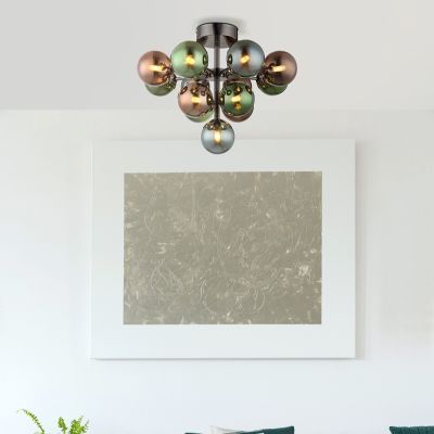 Veelkleurige design plafondlamp glas, Gerke