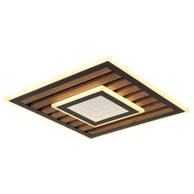Zwarte design plafondlamp metaal, Wietze, 24W, 3000K LED