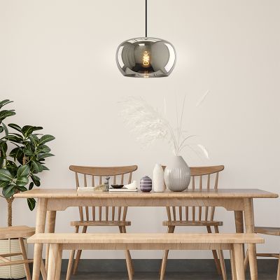 Grijze hanglamp Vidro, glas, design