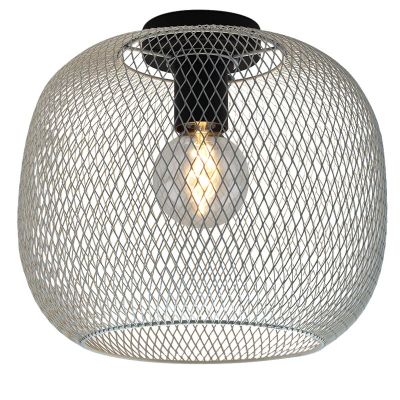 Grijze plafondlamp Emado, metaal, industrieel