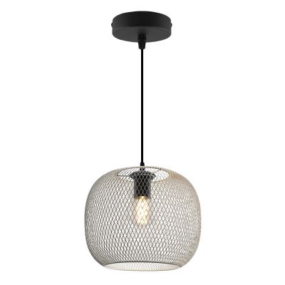 Grijze hanglamp Emado, metaal, industrieel