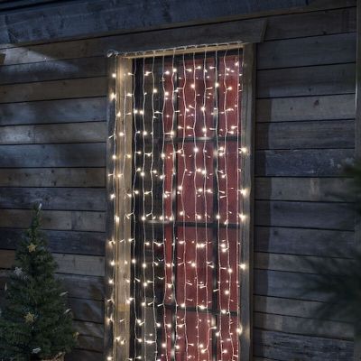 Kerst gordijnverlichting, 2,25 x 1,5 meter, warm wit, IP44, incl. 12 functie controller