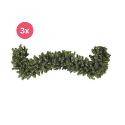 3x 540 cm guirlande, 40 cm dik, 200 leds, koppelbaar
