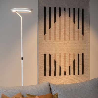Witte vloerlamp modern, Celeste, 21W, 2700K LED, met touchdimmer