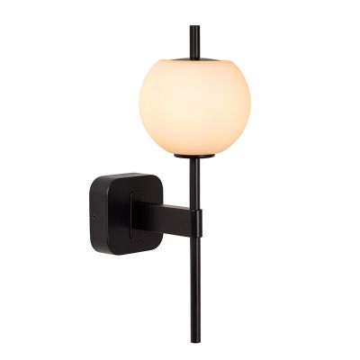 Zwarte badkamer wandlamp retro, Elda, IP44