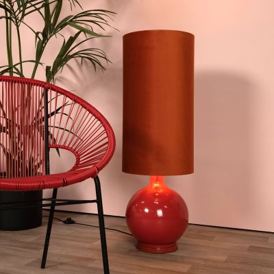 Oranje vloerlamp retro, Esterad, met schakelaar