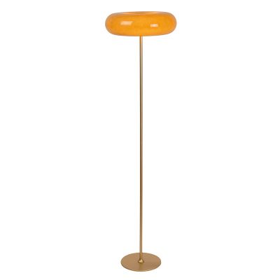 Taupe vloerlamp retro, Sentino, met schakelaar