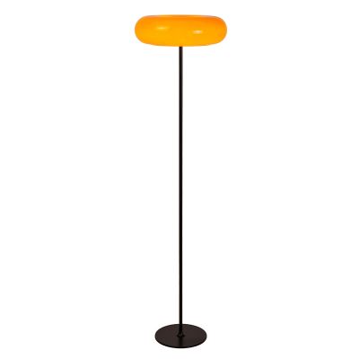 Oranje vloerlamp retro, Sentino, met schakelaar