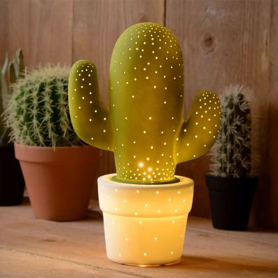 Groene tafellamp Cactus