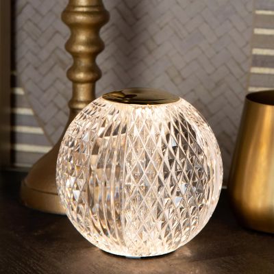 Transparante tafellamp modern, Cintra, 1,5W, 2700K LED, 3-staps dimbaar