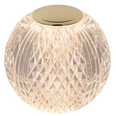 Transparante tafellamp modern, Cintra, 2W, 2700K LED, 3-staps dimbaar