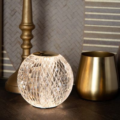 Transparante tafellamp modern, Cintra, 1,5W, 3000K LED, 3-staps dimbaar